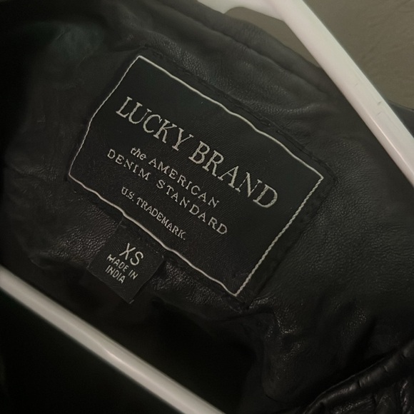 XSmall Lucky brand leather jacket. - Picture 3 of 7